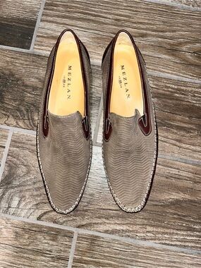 Mezlan Pasquale loafers Taupe & Brown Trim Slip-On mens Loafers